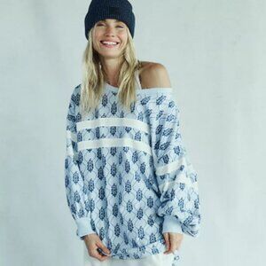 NWT Free People Post Up Logo Layer top size M